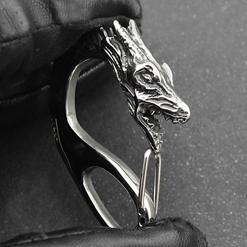 Dragon Head Biker Clip Hook Carabiner Wallet Chain Keychain Buckle Clasp