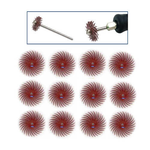 3m Radial Bristle Discs Brushes Red 220 Grit 3//4/" Pack Of 12 Bristle Disc Brush