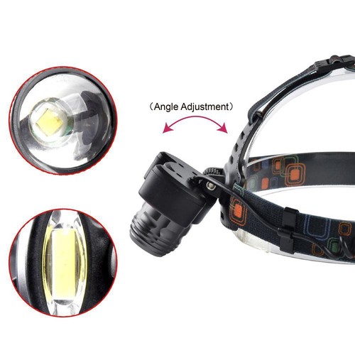 22000 LM T6 COB 3 LED Zoom Headlamp Waterproof 18650 Camping Flashlight Lamp KS