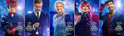 Mary Poppins Returns Movie Poster Characters Art Film Print 13x20/" 24x36/" 27x40/"
