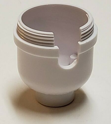 WHITE PLASTIC ONE SLOT SOCKET CAP FOR E26 PHENOLIC LAMP SOCKET NEW 40279JB