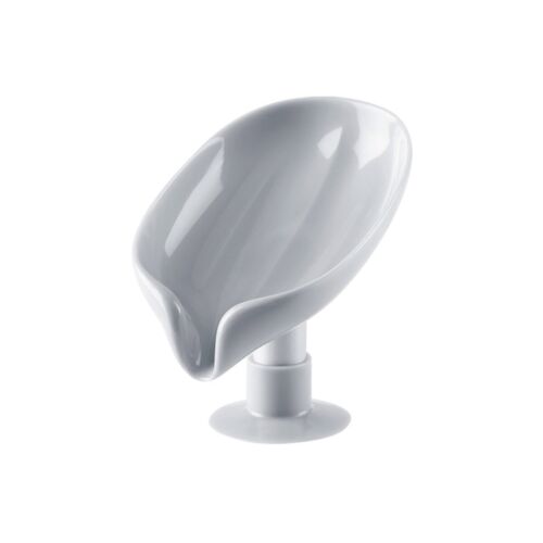 Leaf-Shape Soap Holder Self Draining Soap Dish Sponge Tray with Suction Cup .