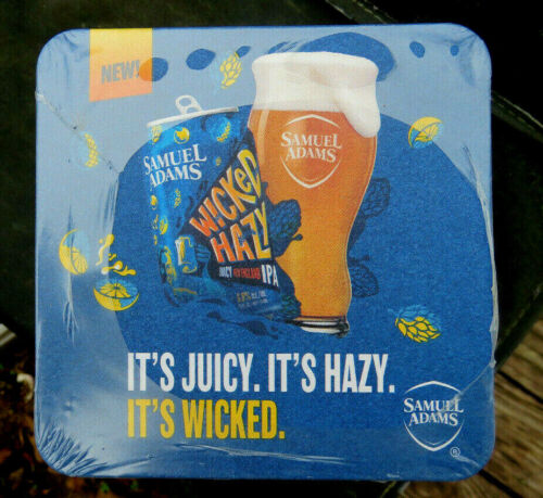 REAM of 125 NEW c2020 Samuel Adams Wicked Hazy Easy 4" Beer Coasters Boston MA 