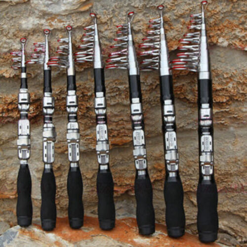 Portable Telescopic Fishing Rod Carbon Fiber Outdoor Travel Spinning Pole 