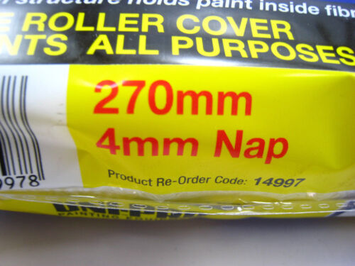 Roller Covers Pack of 5 Uni-Pro High Tech Micro Fibre covers 270 mm 4 mm nap