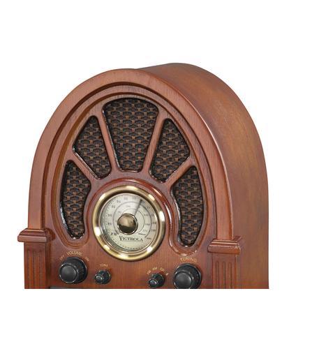 Victrola Vintage Style Wooden Bluetooth Table AM FM Radio CD Player Retro
