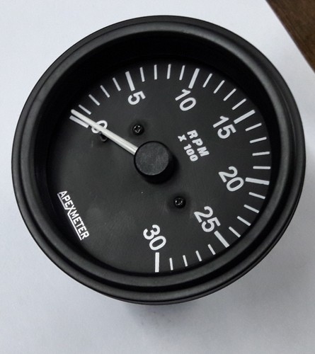 Tachometer 0-3000 RPM Alternator Signal Gauge Black Bezel 12V