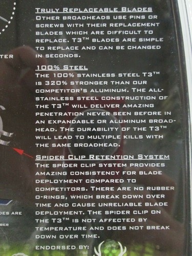 G5 T3 100 G Broadheads Bone Collector en acier inoxydable 177 T3
