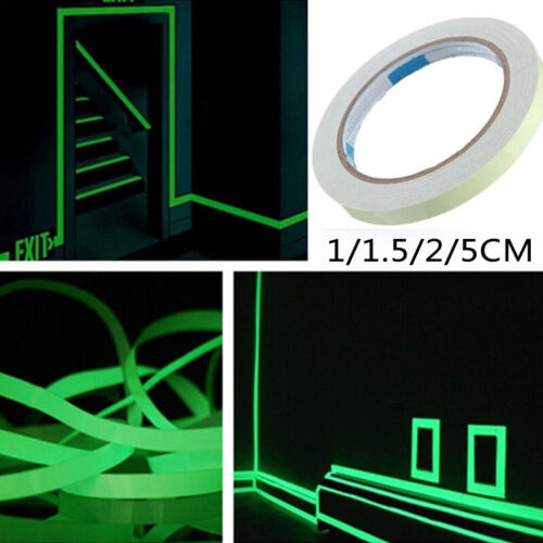 Glow In The Dark Luminous Fluorescent Night Self-adhesive Safety Stickers Tapes 