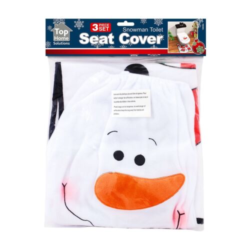 Snowman Elf Reindeer Christmas Xmas Decoration Toilet Seat Cover Set Santa