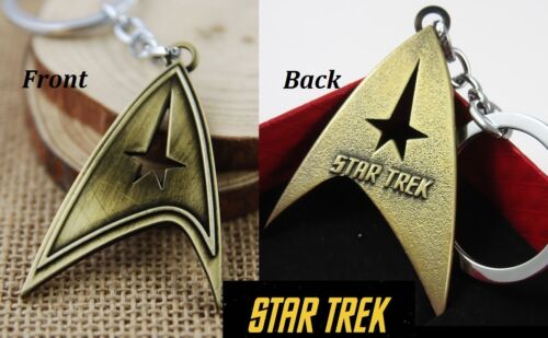 Star Trek Communicator Llavero De Plata Antigua Color Coleccionable Regalo Decoración