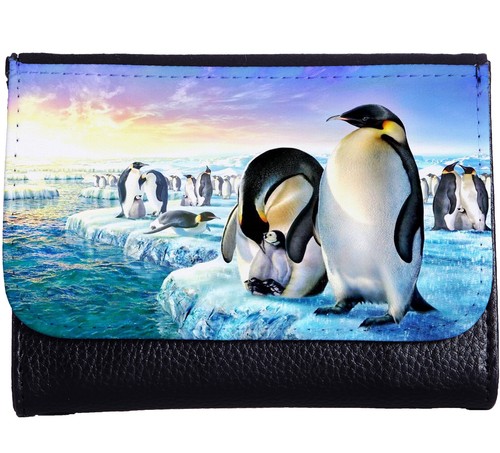 Penguin Life Tri-Fold Wallet w// Button Pocket