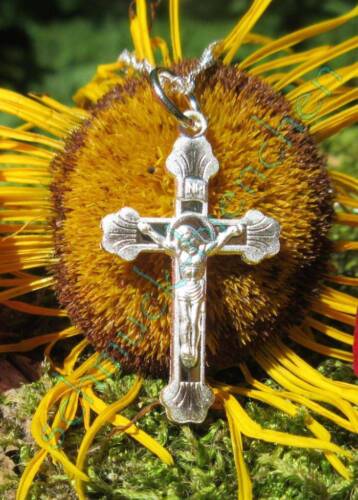 Anhänger verziertes Kreuz mit Christusfigur Jesus Figur 925 Sterling Silber