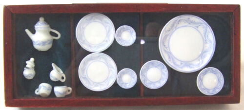 HANSSON Dollhouse miniature-BLUE tea set pour 2-05042 