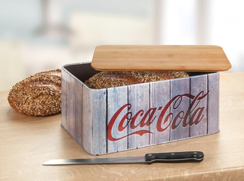 WENKO Bread bin Coca-Cola Wood