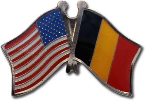 Wholesale Pack of 12 USA American Belgium Friendship Flag Hat Cap lapel Pin