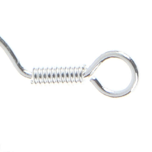 50PCs 925 Sterling Silver DIY Earring Hooks Ball Jewelry Accessory Ear Wire YC 