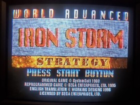 Iron Storm (Sega Saturn, 1996) NO MANUAL * Tested * Lightly Resurfaced