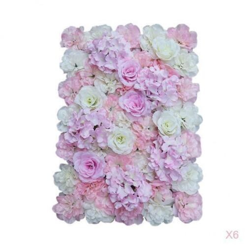6pcs artificial seidenrosen flores rosas de muro pared DIY boda carretera y 