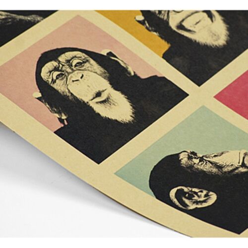 1Pc Vintage Movie Poster Gorilla Adornment Bar Counter Wall Stickers Home Decor