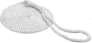 3//8/" x 20ft Twisted Nylon Spliced Eye DockLine for Boats Dock line /& Cleat