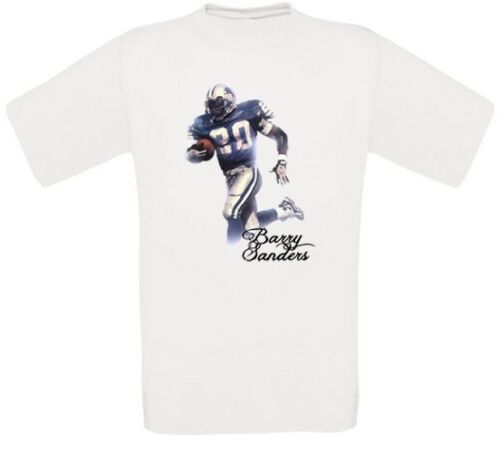 Barry sanders Lions American Football t-shirt todos los tamaños de nuevo 