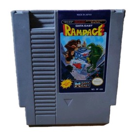 Rare! Rampage Nintendo NES Data East Cart Only Tested Works