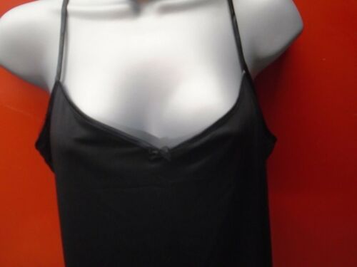 TWO Ex Store Black V-Neck Camisole with Adjustable Straps 12 14 16 