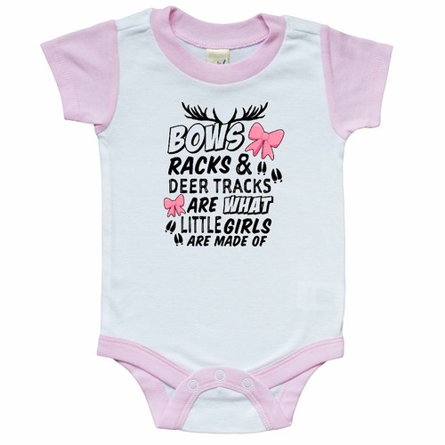 Inktastic Hunting Season Bows Racks /& Deer Tracks Infant Creeper Toddler Girl