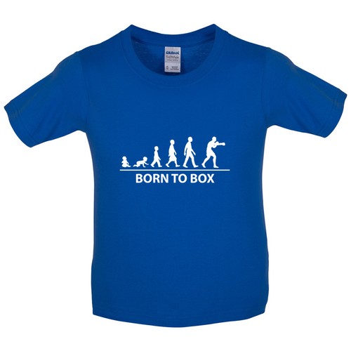 Born to Box Kids Boxer XS-XL //Ages 3-14 Years Childrens T-Shirt Boxing
