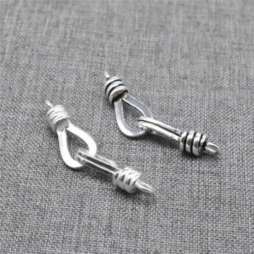 5pcs of 925 Sterling Silver Hook Clasp Connectors for Bracelet Necklace 