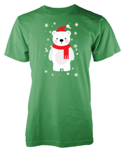 Cute Christmas Snow Bear Adult T Shirt 
