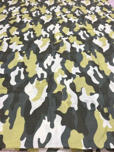 Camouflage khaki green craft remnant material fabric sewing piece 130x95cm