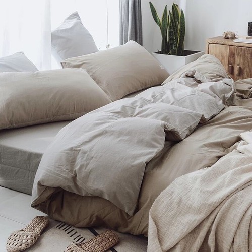 Bedding Duvet Cover 3 Pcs Set Ultra Soft Double Brushed 100/% Washed Cotton US