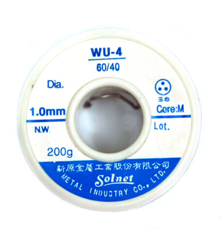 1 Roll 200g φ 1mm WU-4 Solder 60//40 SN=60/% Pb=40/% Solnet Taiwan