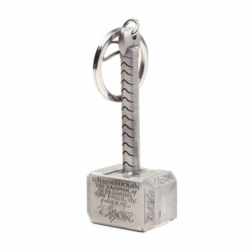 Officially Licensed Marvel Thor Mjolnir Hammer Metal Keychain Keyring 