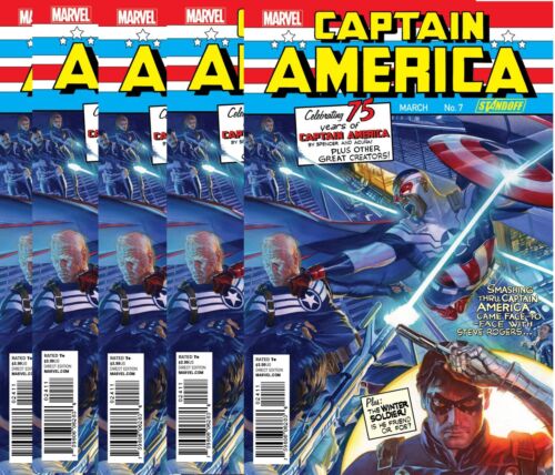 $5.99 COVER PRICE! FREE SHIPPING 5 copy lot of SAM WILSON CAPTAIN AMERICA #7