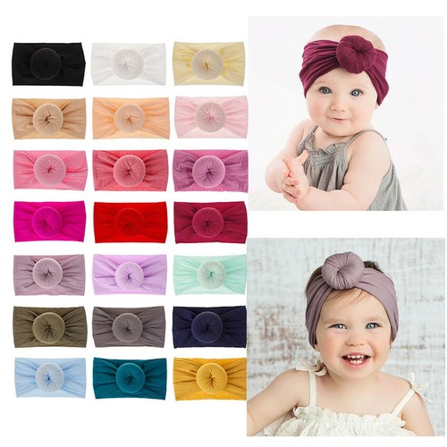 Kids Girls Baby Toddler Turban Knotted Headband Hair Band Accessories Headwear