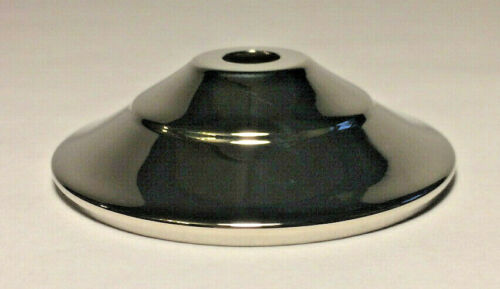 1/8 IP VC601N New 1 1/2" Polished Nickel Finish Spun Brass Vase Cap Lamp Cap 