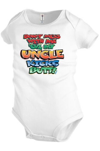 My Uncle kicks butt Baby Infant Snapsuit Family Funny shirt KP6