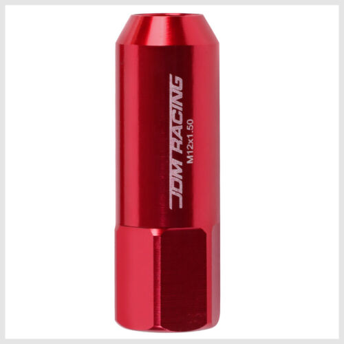 20 Red Aluminum M12x1.5 60mm Open End Extended Tuner Rim Wheel Lug Nut+Adapter Details about    