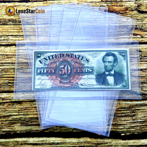 PVC FREE 20 Superior Grade FRACTIONAL Currency Sleeves