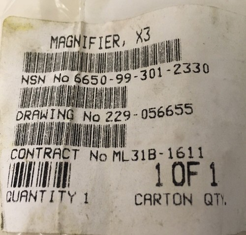 MILITARY X3 MAGNIFIER LENS