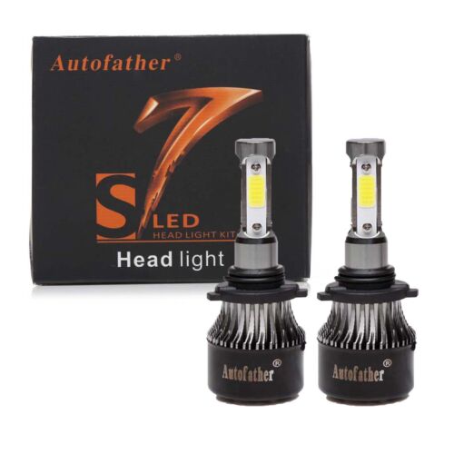 Pair 9006 HB4 LED Headligh Kit Bulbs 6000K 4-Side Hi or Lo Beam 1680W 168000LM