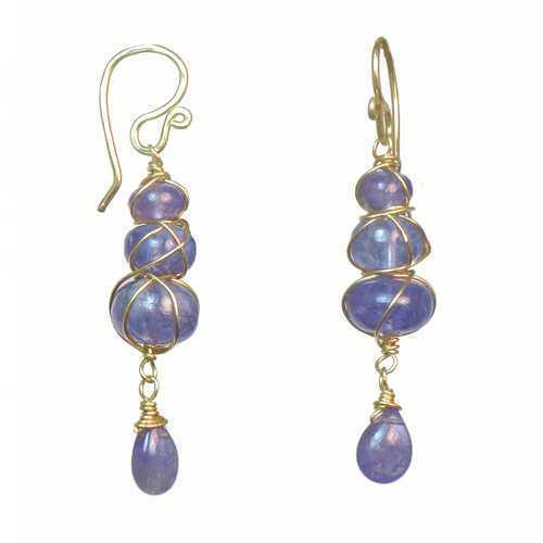 USA Handmade Details about  /  Wrapped Branches of Tanzanite Guenevere Gemstone Earrings