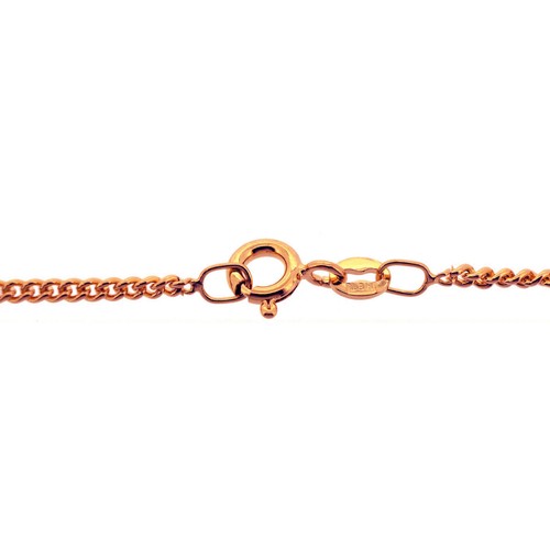 9ct Plaqué or Rose Italien 1.8mm Gourmette Collier 40.6to102cm Différentes