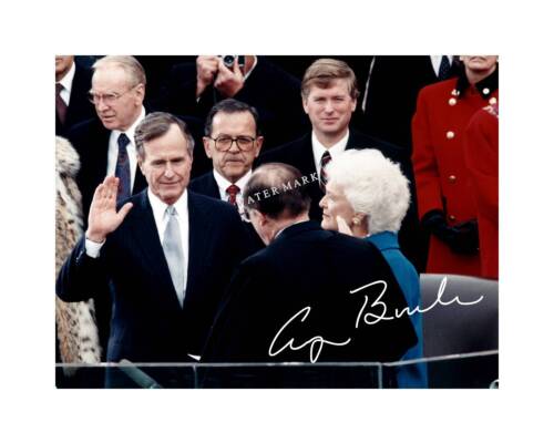 George H W Bush 8x10 Signed Inauguration Photo Print Autographed President