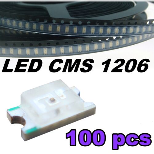 114/100# LED CMS 1206 ultra violet 100pcs UV SMD LED 