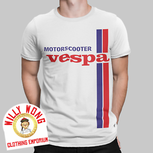 Motor Bicicleta Scooter Vespa T-Shirt Tee Blanco Retro de Moda topracer Regalo Genial