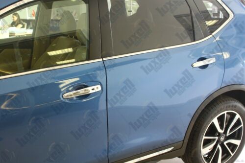 acier Convient Nissan Qashqai J11 2013Up Chrome poignée de porte Système de capteurs 4 Porte S